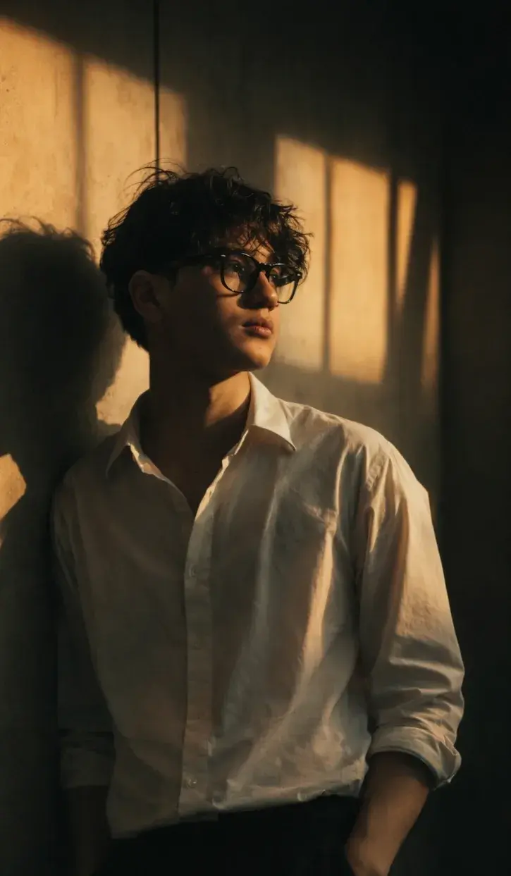 Golden Hour Shadows — Cinematic Editorial Portrait