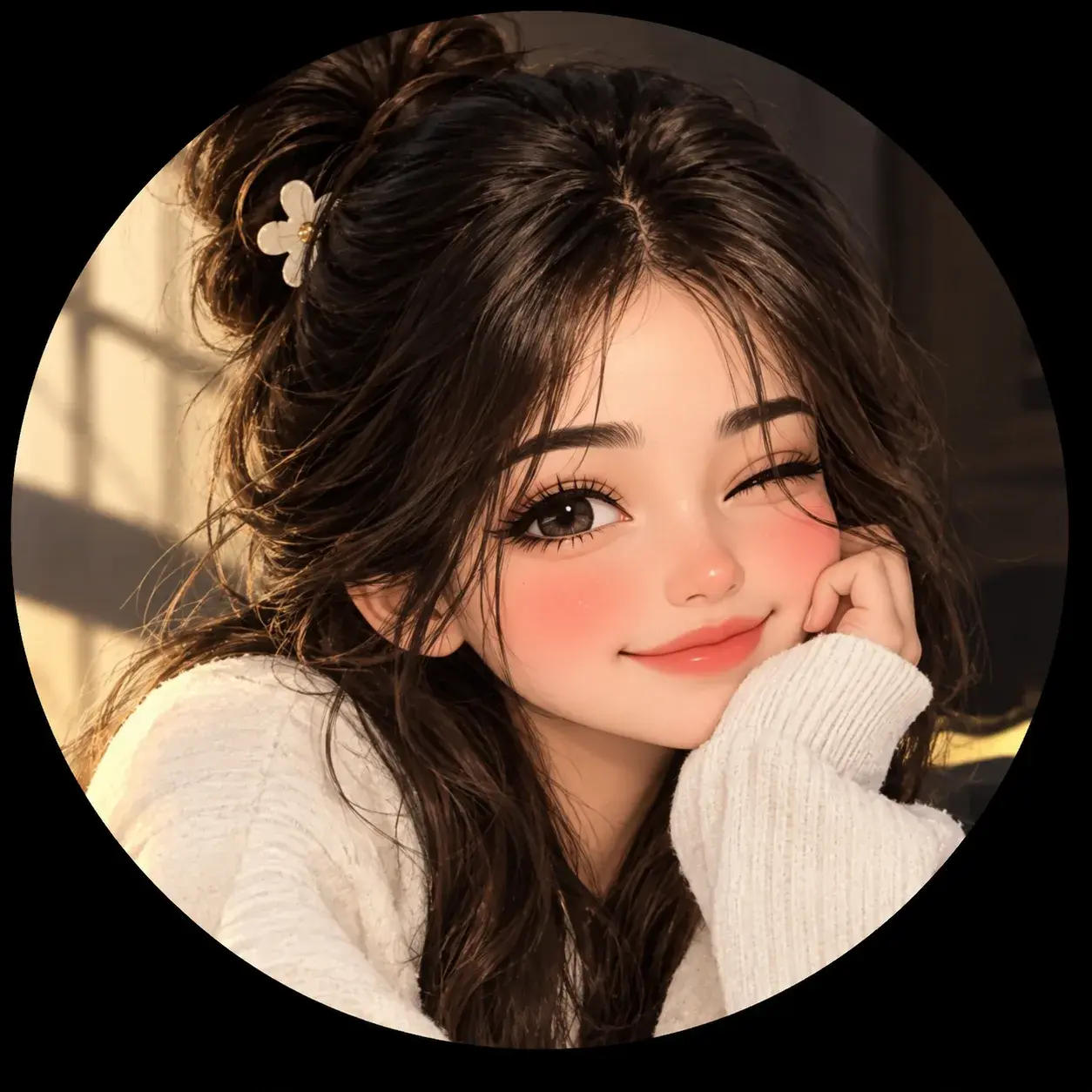 Golden Hour Wink Profile Picture