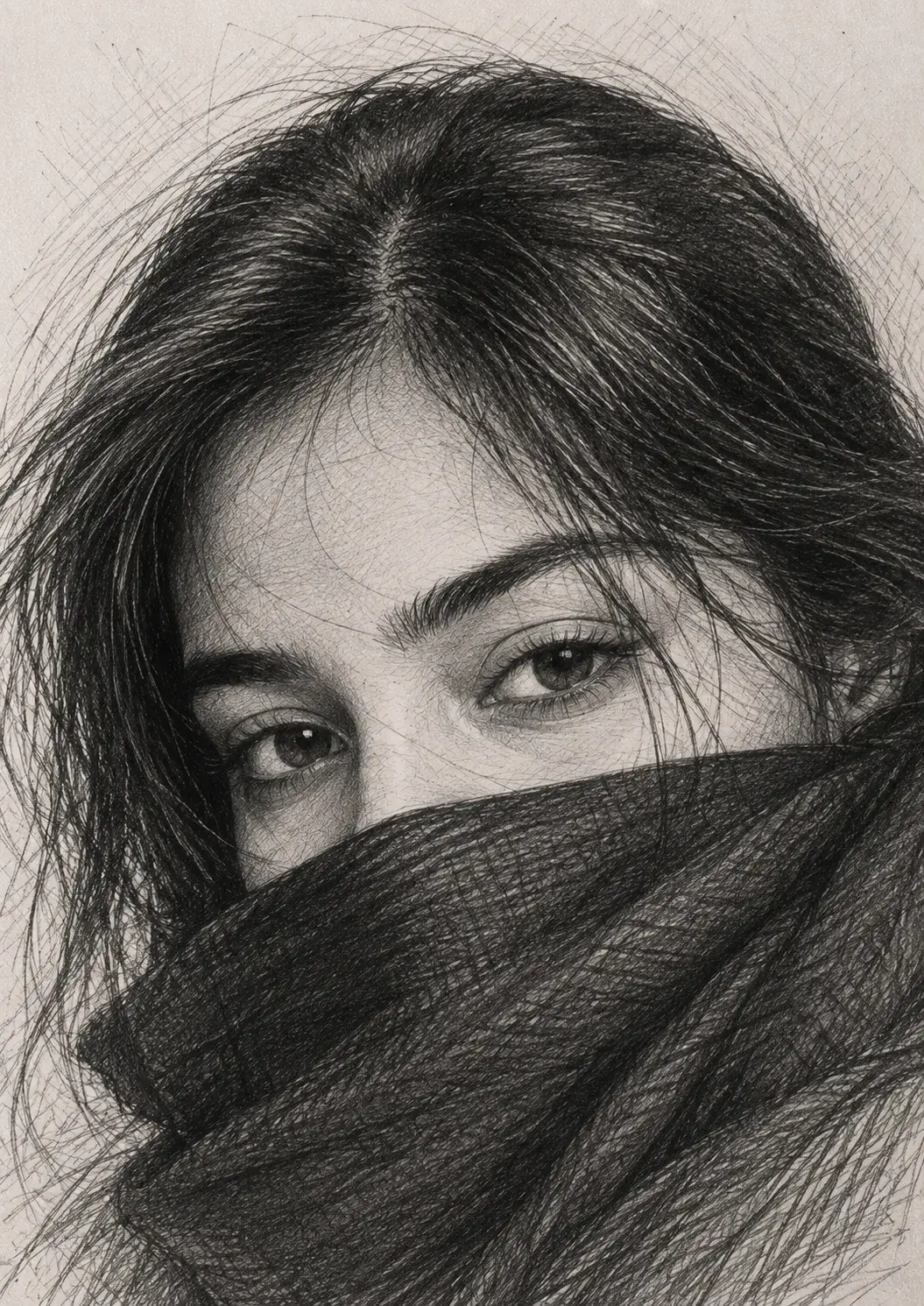 Graphite Soul — Hand-Drawn Identity Portrait