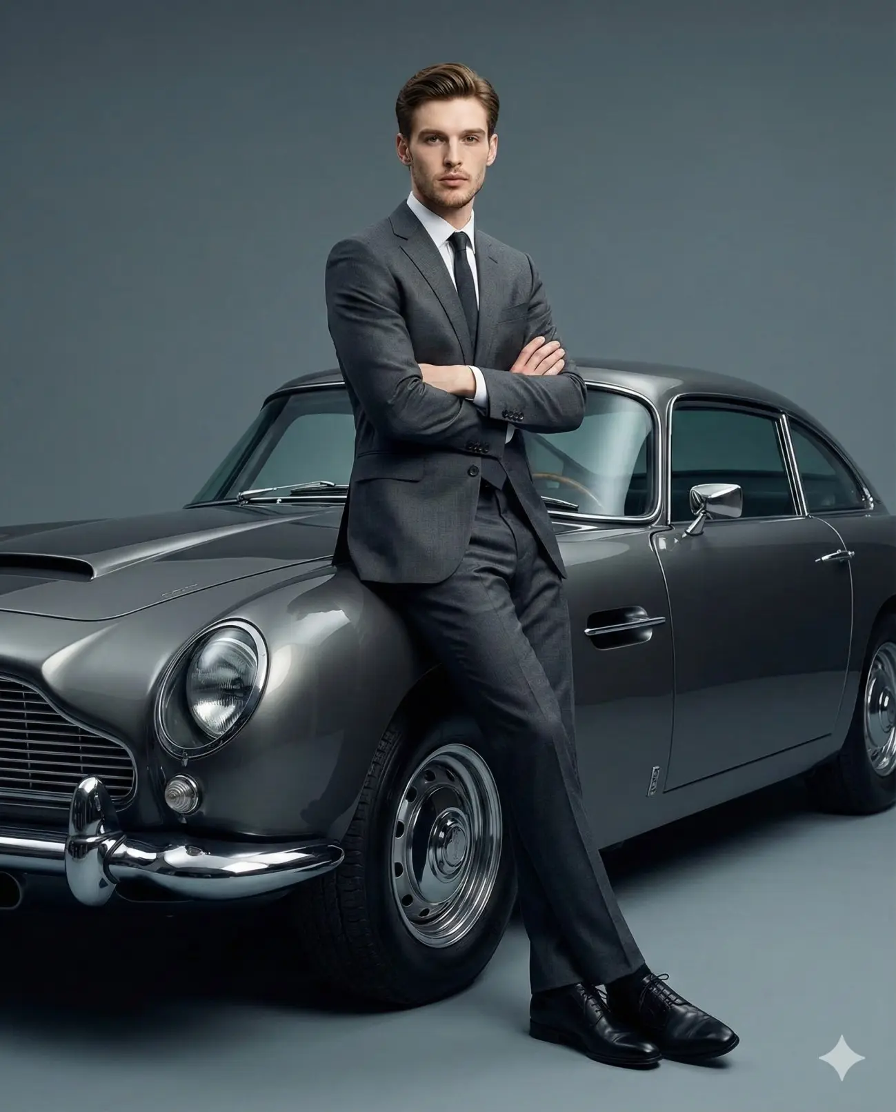 Grey Suit & Classic Curves
