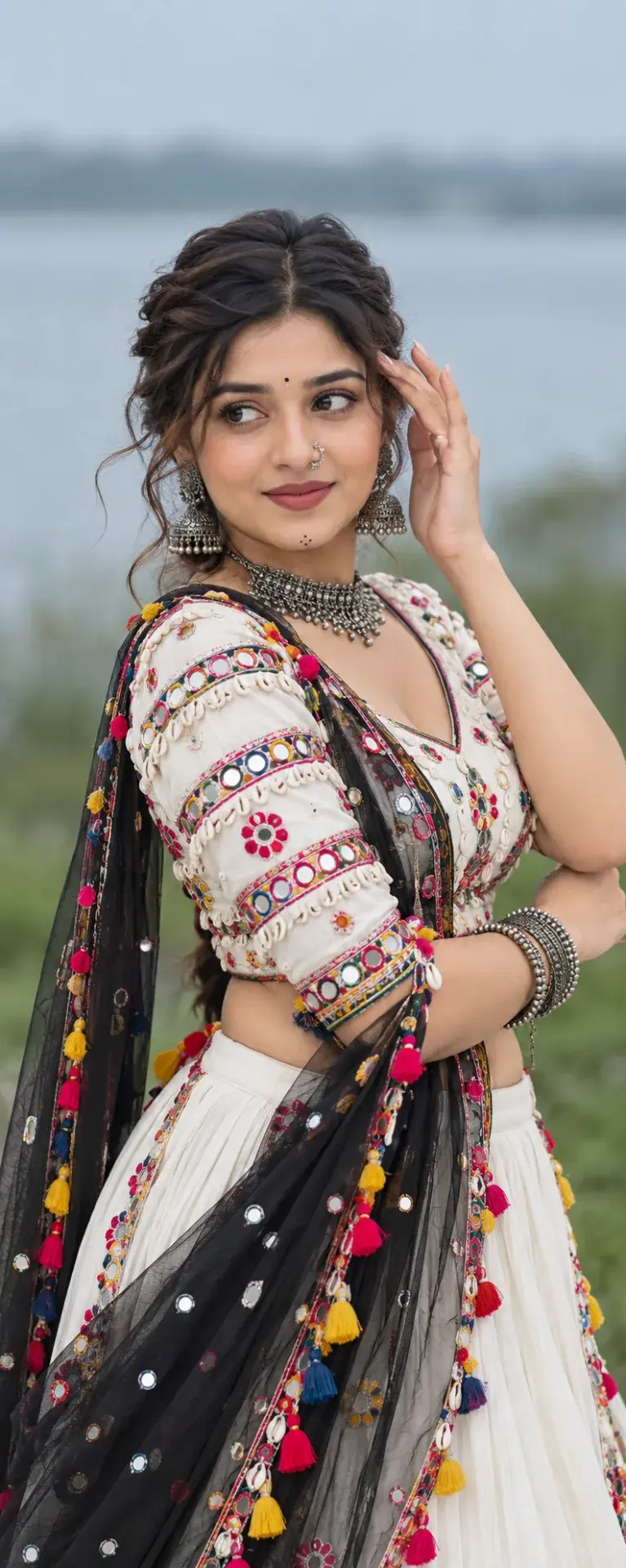 💫 Gujarati Navratri Fashion – Traditional Chaniya Choli Editorial Portrait