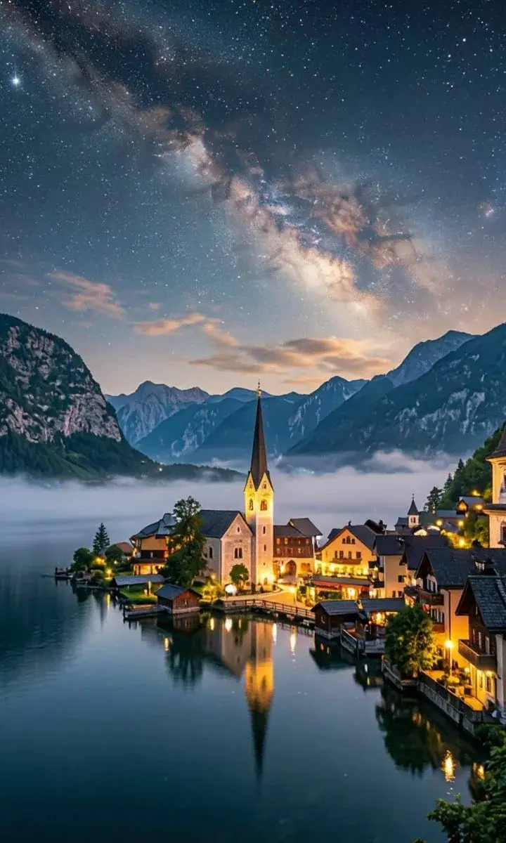 Hallstatt Under The Milky Way