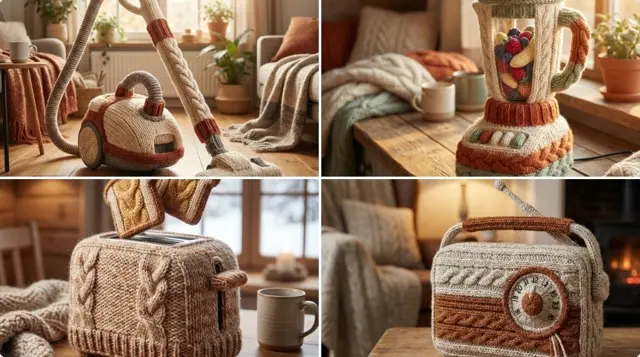 Hand-Knitted Object With Scandinavian Hygge Aesthetic
