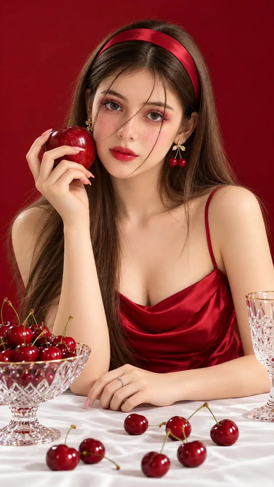 Here Are Several Creative Title Ideas For This Luxury Beauty Campaign Portrait, Categorized By Vibe And Style: High-End
