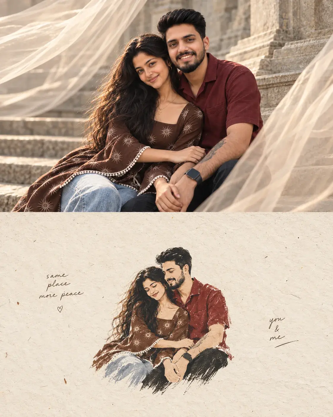 High-End Editorial Poster Of Couple