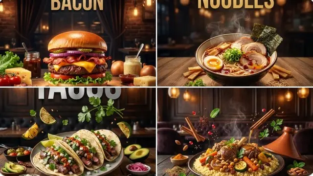 High-End Food Advertising Poster With Dynamic Ingredients