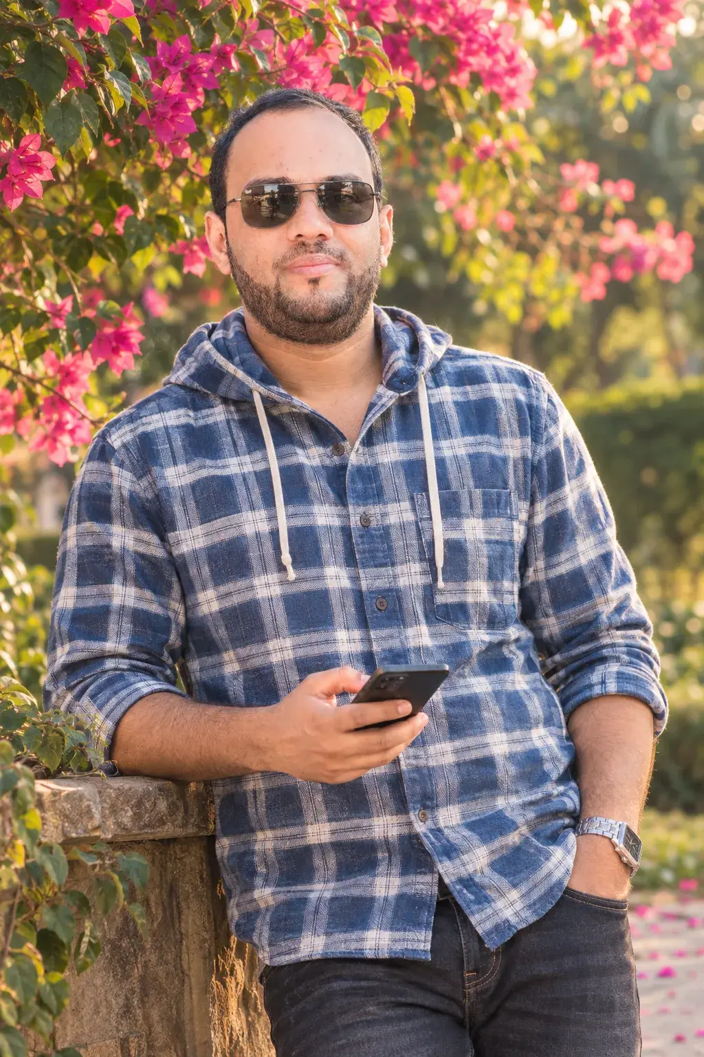 High-Resolution Professional Outdoor Portrait Photograph Of A South Asian Man