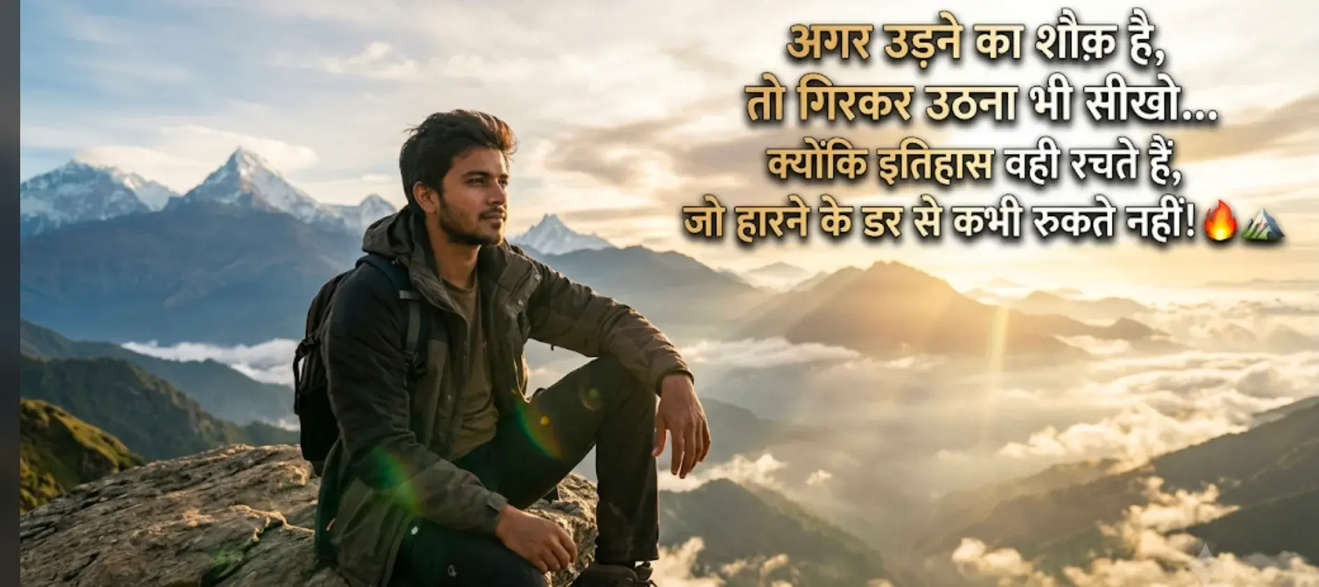 💪🔥🌄⛰️ Himalayanheights Mountainmotivation Attitudeofachievers Neverbackdown Dailycourage Shikharpeaap Inspirin