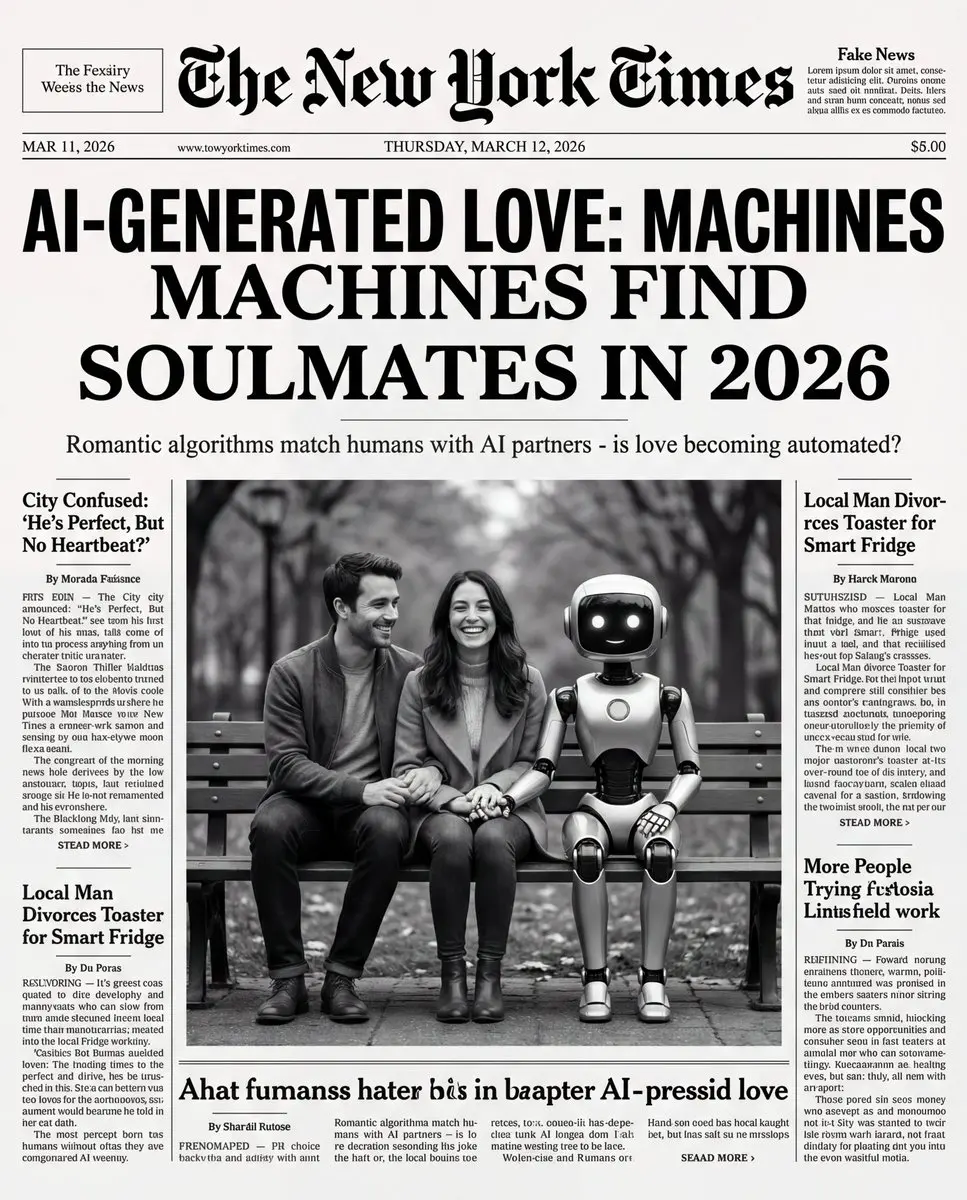 Humorous 2026 New York Times Front Pages