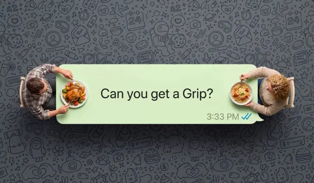 Hyper-Realistic Whatsapp Speech Bubble Dining Table