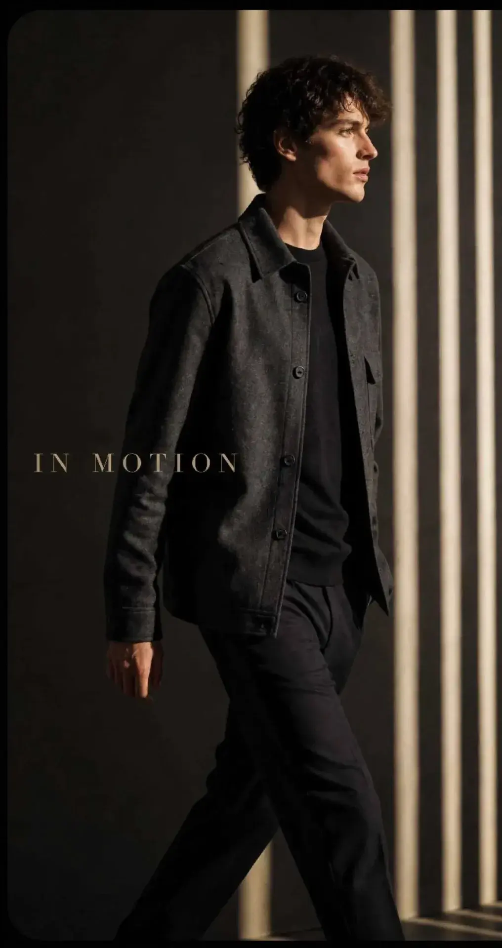 In Motion - Moody Menswear Editorial Portrait
