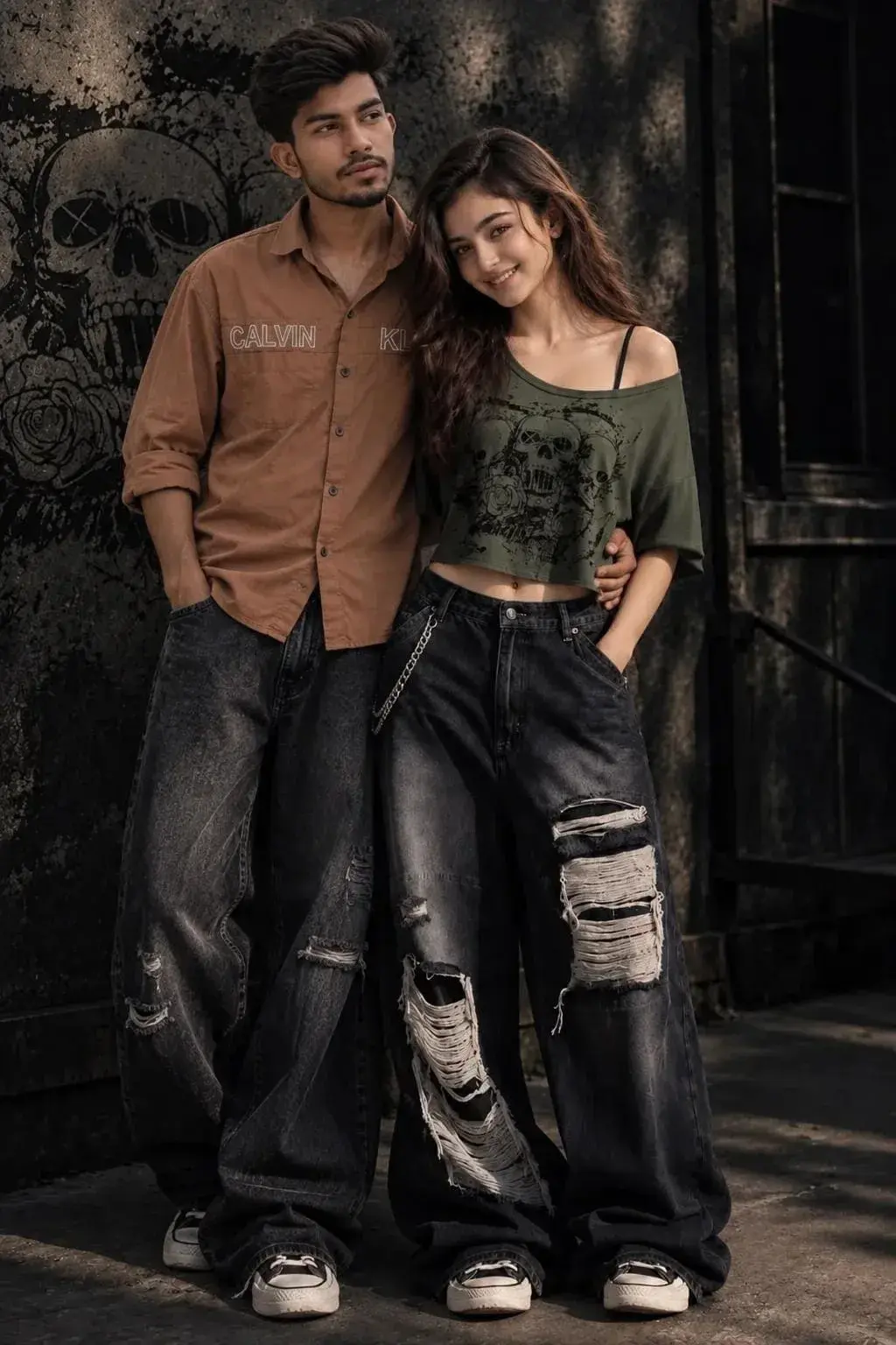 Indian Couple Posing Together