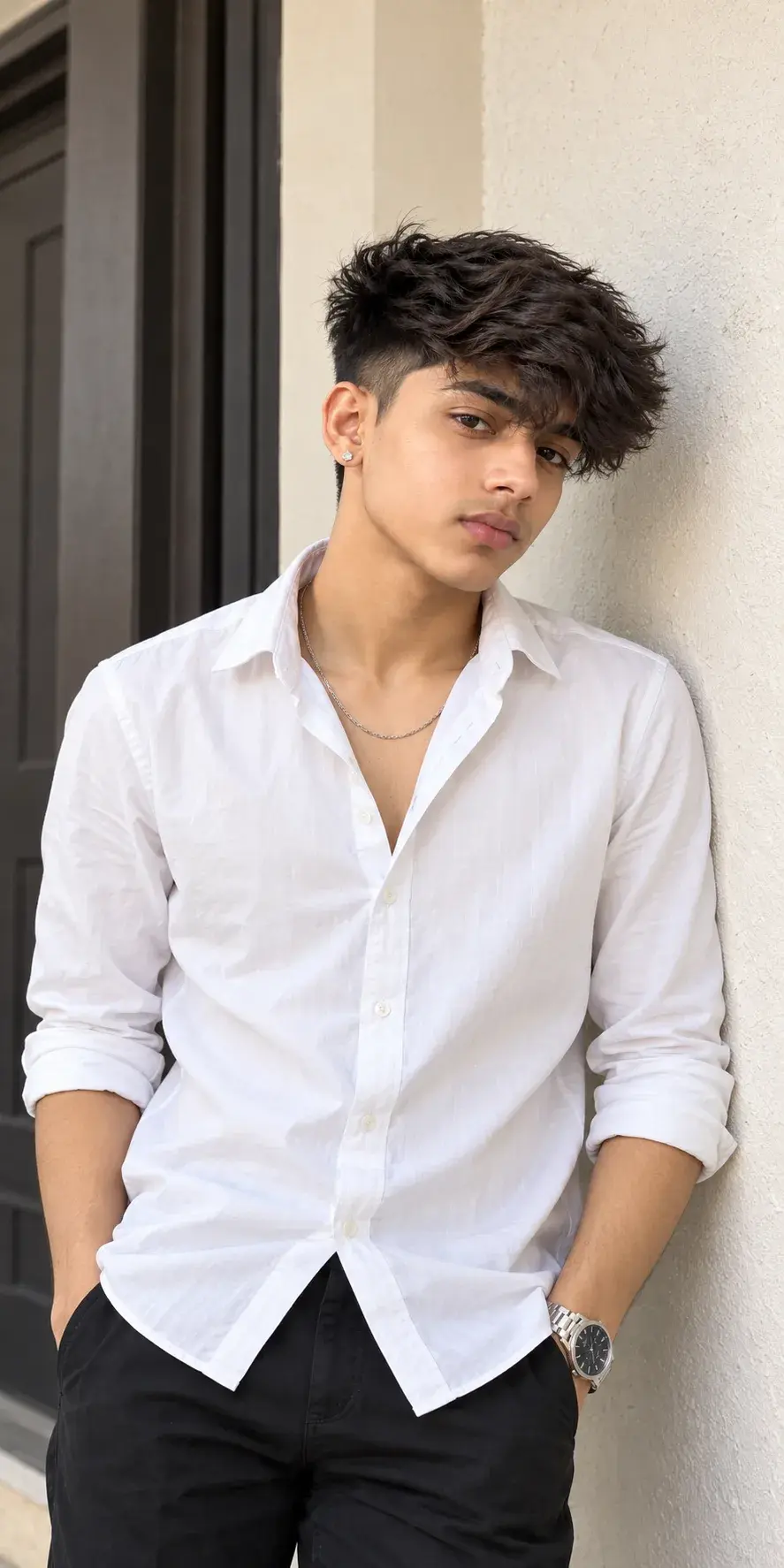 Instagram Trending Boy Aesthetic Photo | White Shirt Look