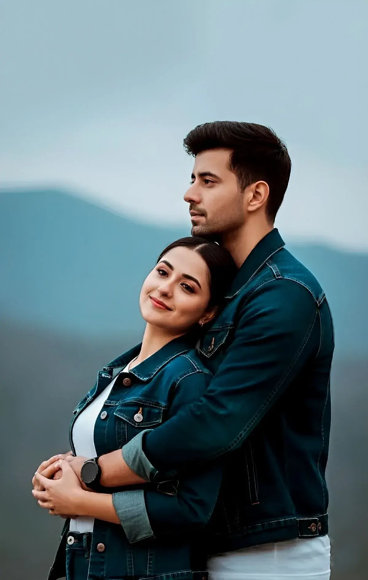 Intimate Outdoor Portrait Of A Young Couple