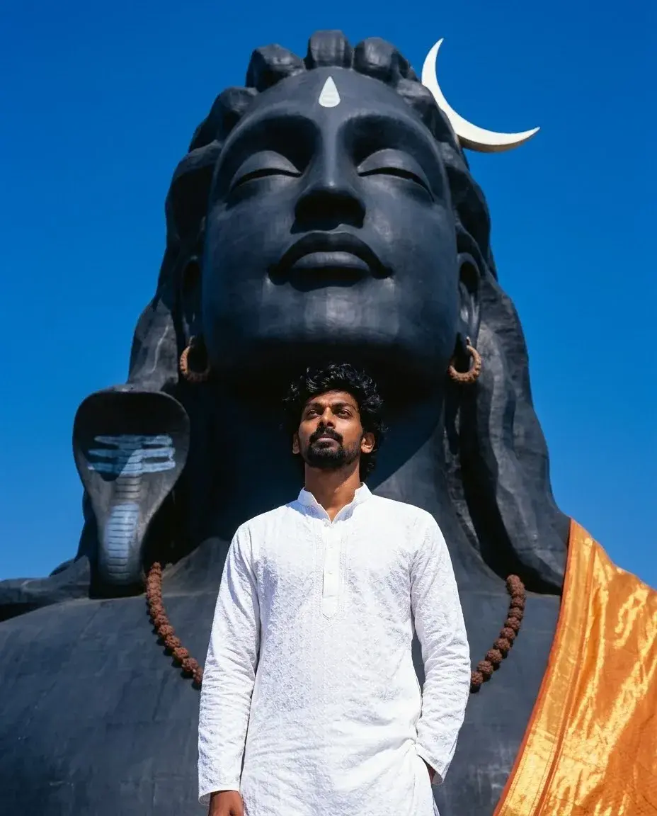 Isha Shiva Statue Man