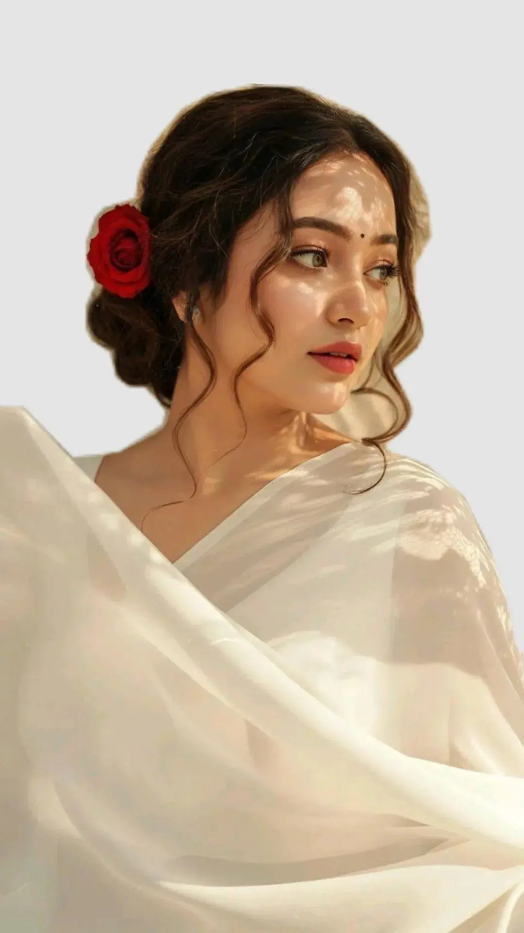 Ivory Grace And Red Rose