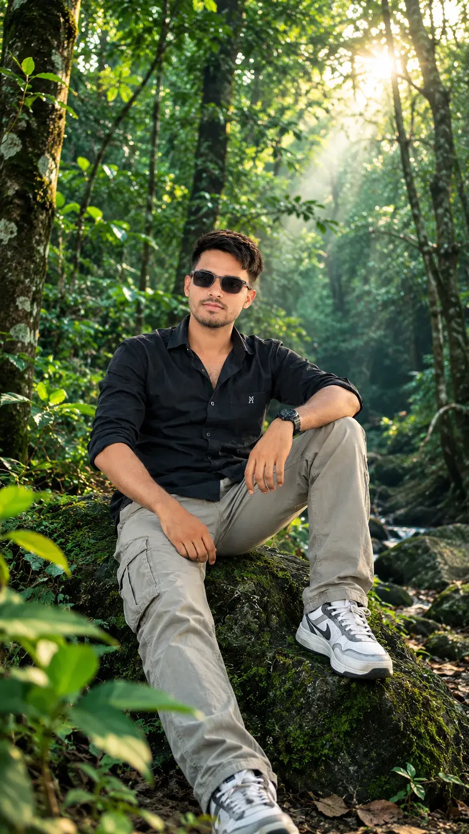 🔥 Jungle King 😎🌿 | Killer Attitude Look ❤️‍🔥 | Nature Photography 🌳 | Cinematic 4K Portrait 💯