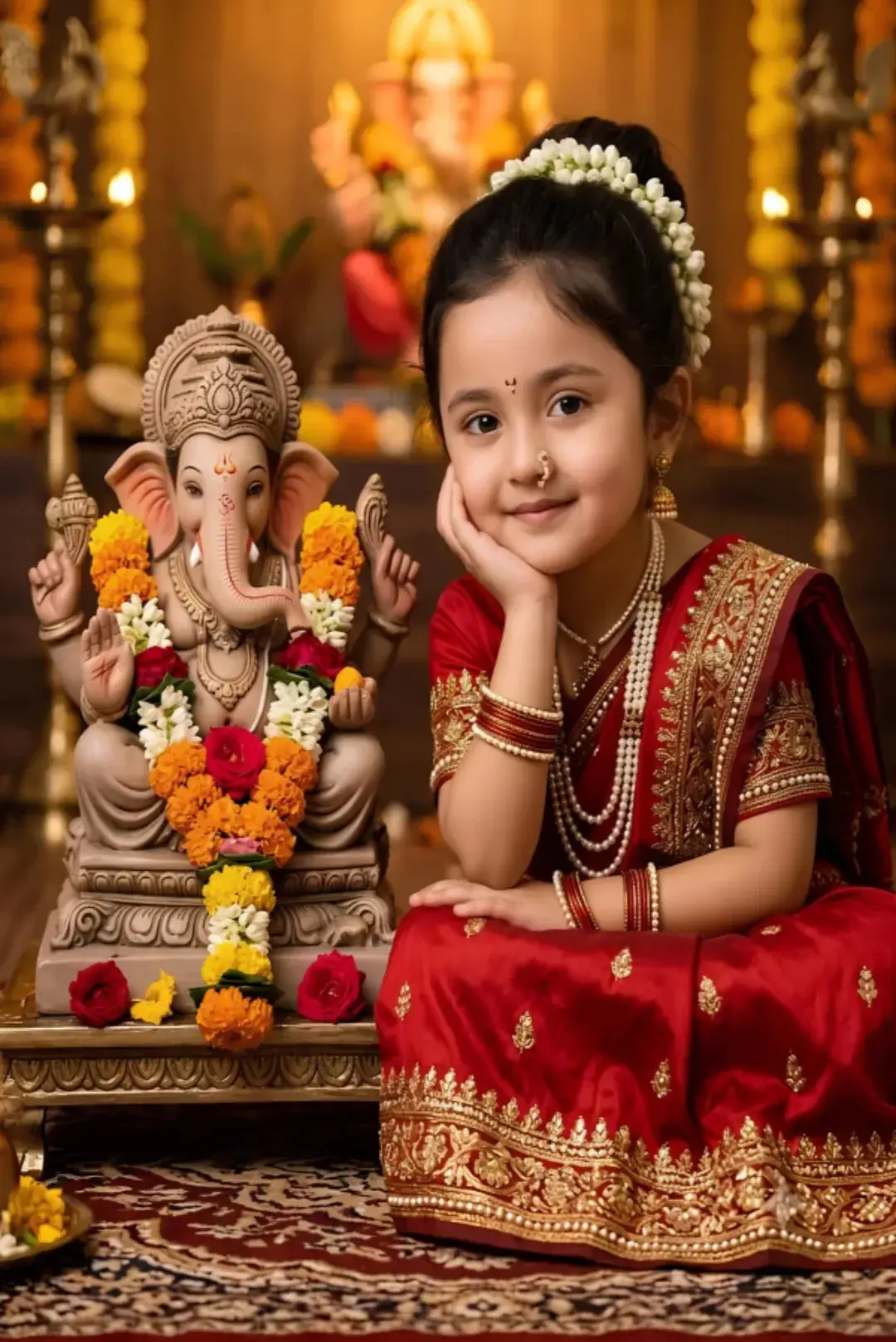 Kids Ganesh Chaturthi Special Prompt | Realistic Ganpati Bappa Prompt
