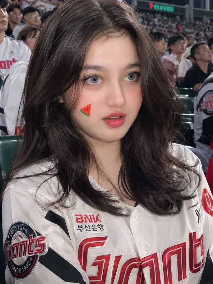 Korean Baseball Game Girl | Soft Candid Stadium Portrait