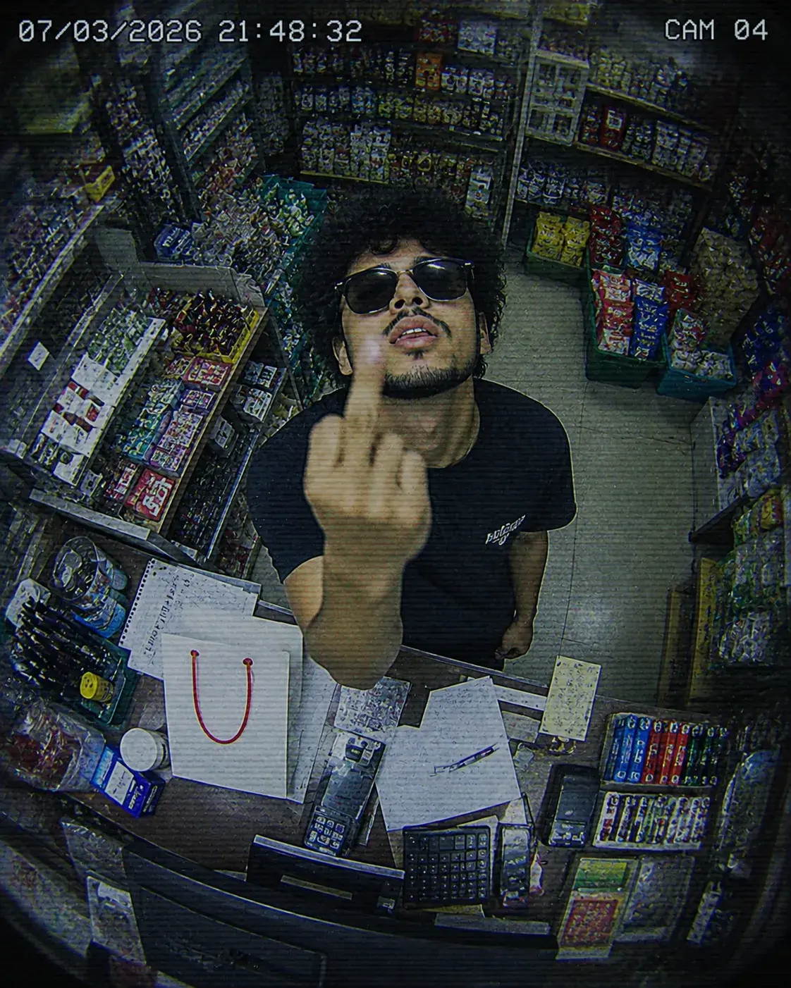 Late-Night Convenience Store Cctv Gesture