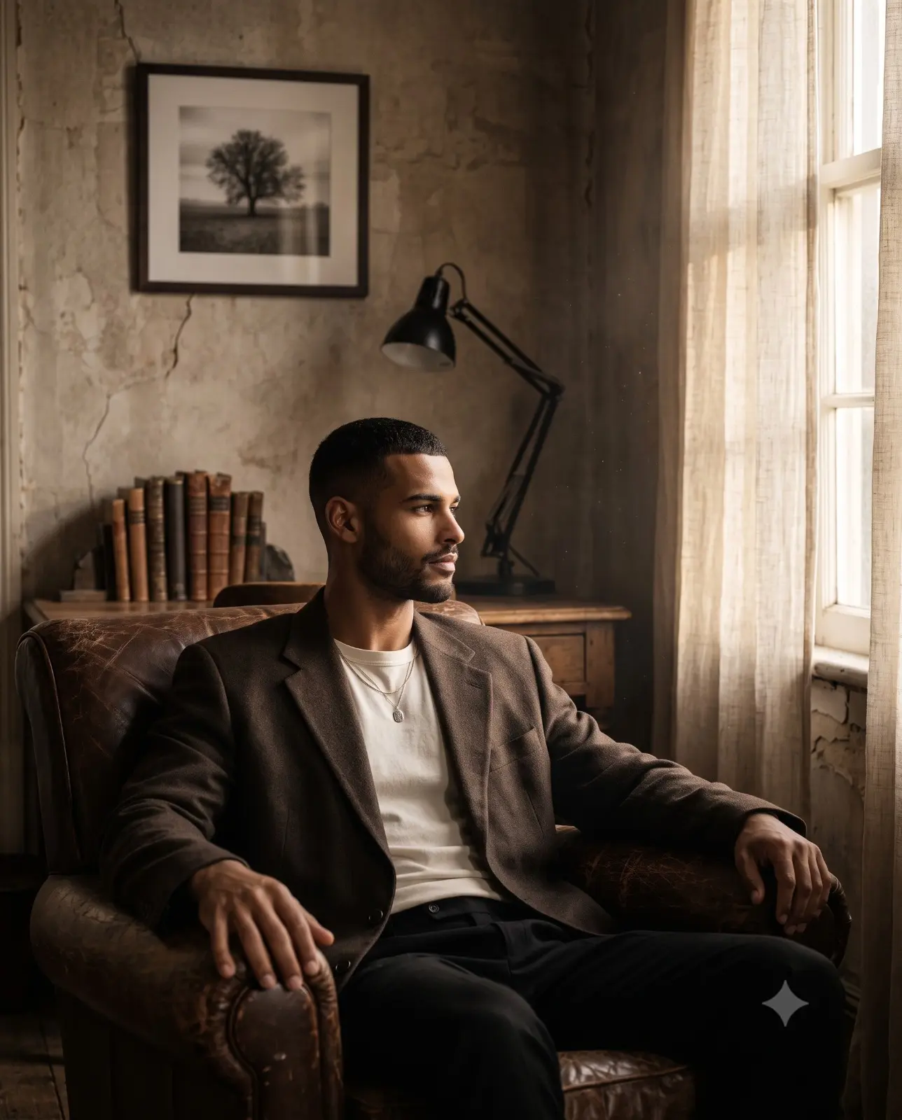 Lost In Thought By The Window