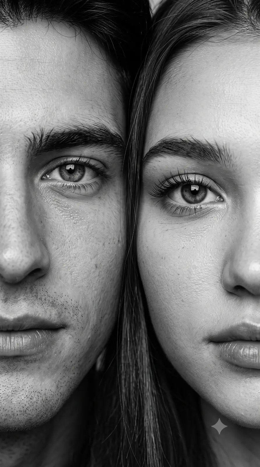 Macro Photography Of Couple Portrait