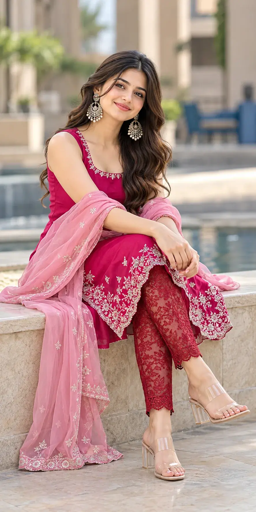 Magenta Pink Suit Look 💗 | Elegant Indian Ethnic Wear & Punjabi Suit Fashion