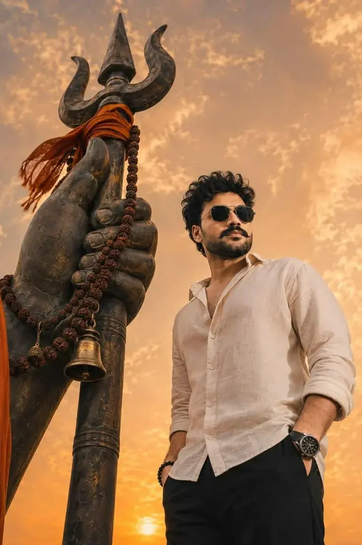 Mahadev's Blessings – Divine Sunset Vibes 🔱