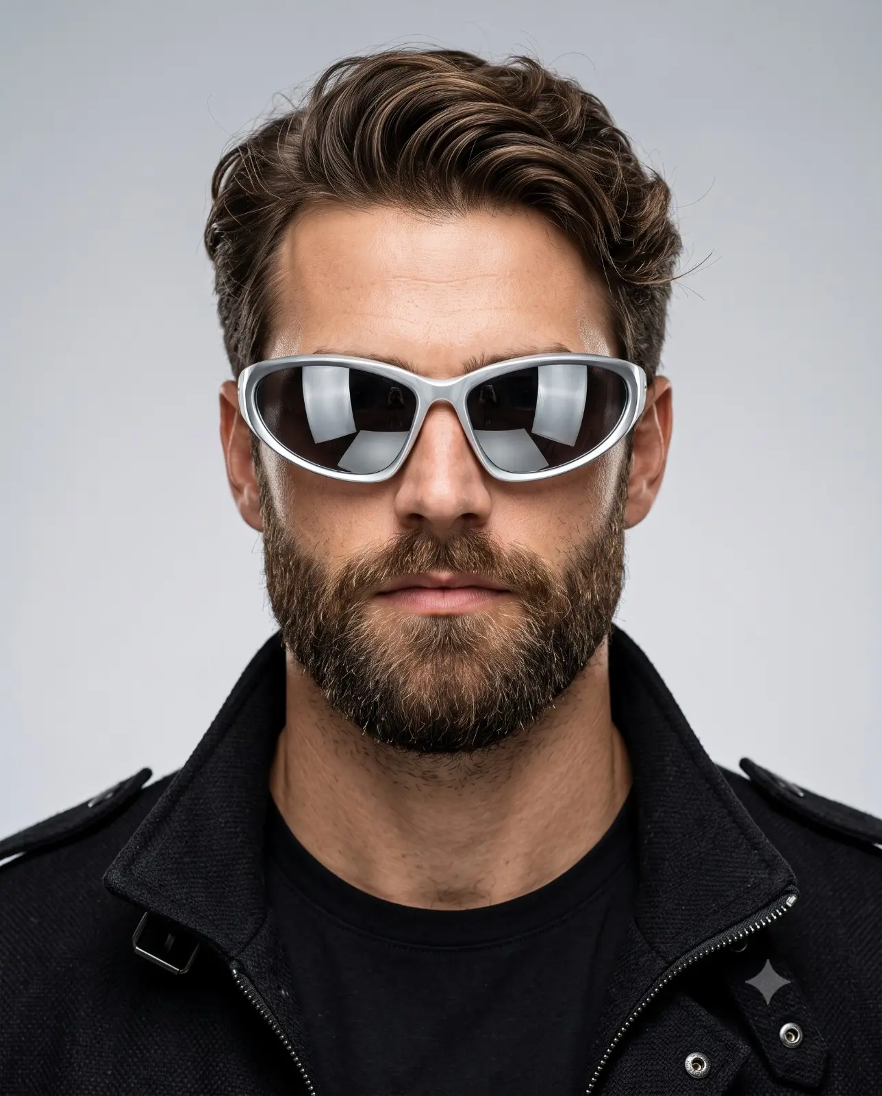 Man With Futuristic Sunglasses Portrait