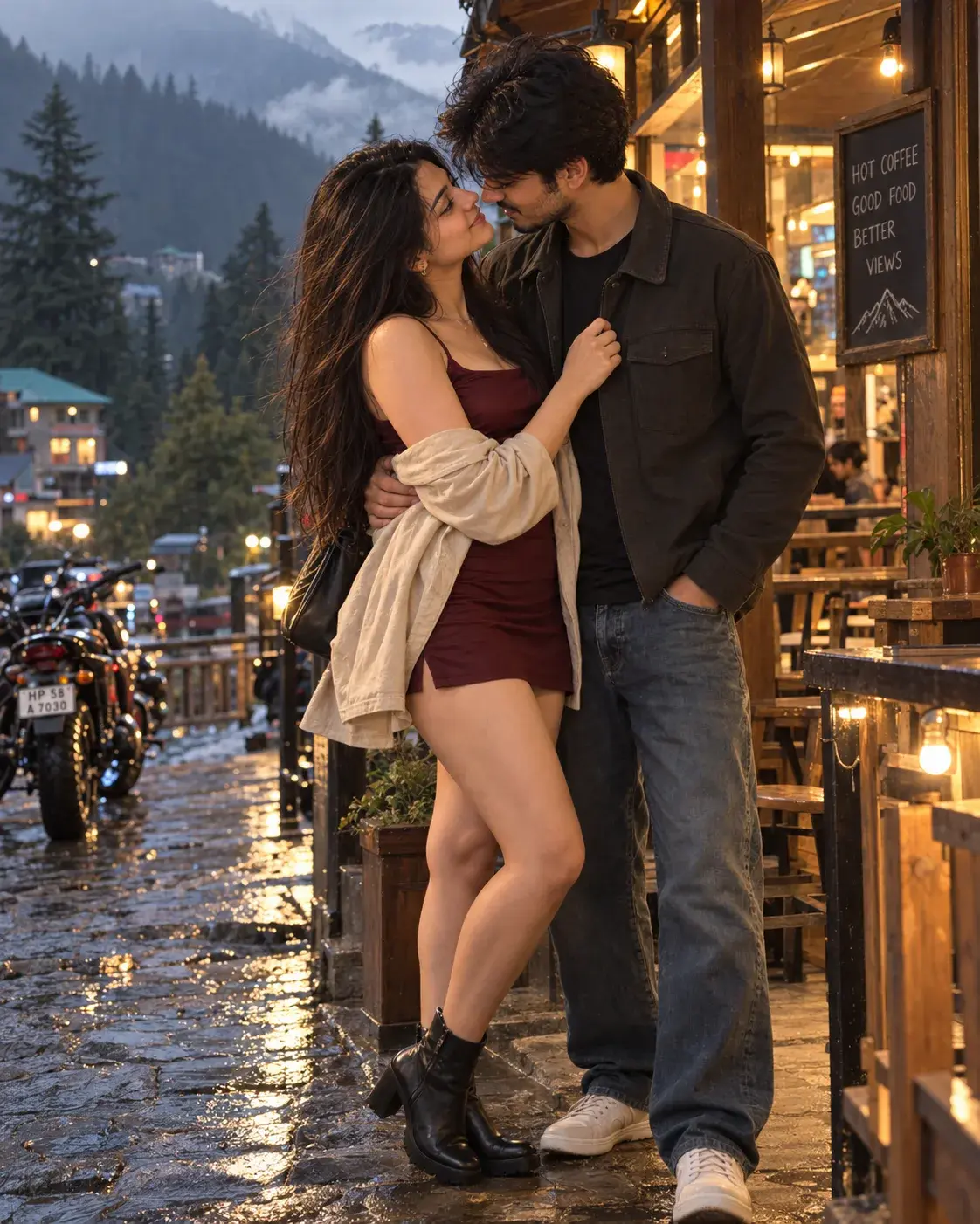 Manali Mountain Cafe Couple