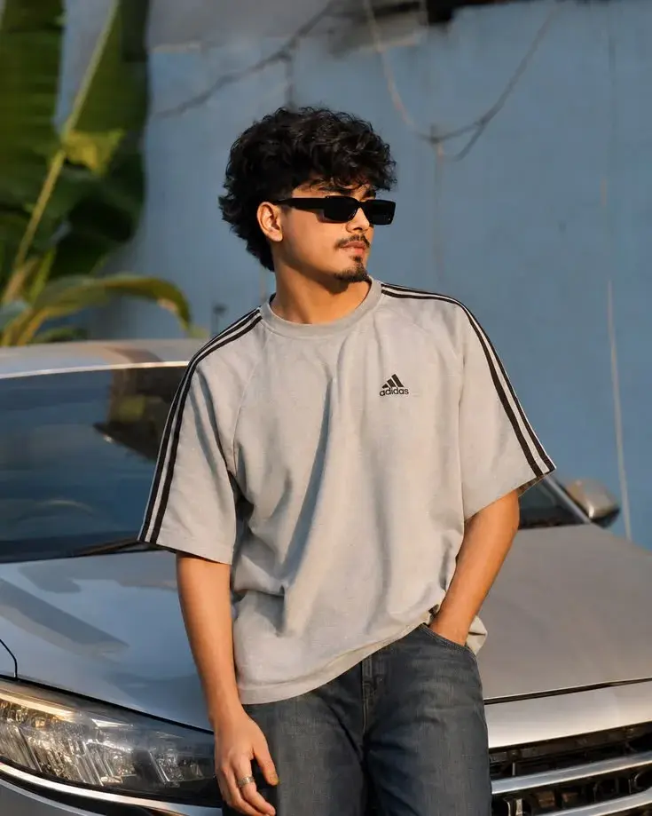 Men's Adidas Streetwear Outfit | Realistic Car Photoshoot