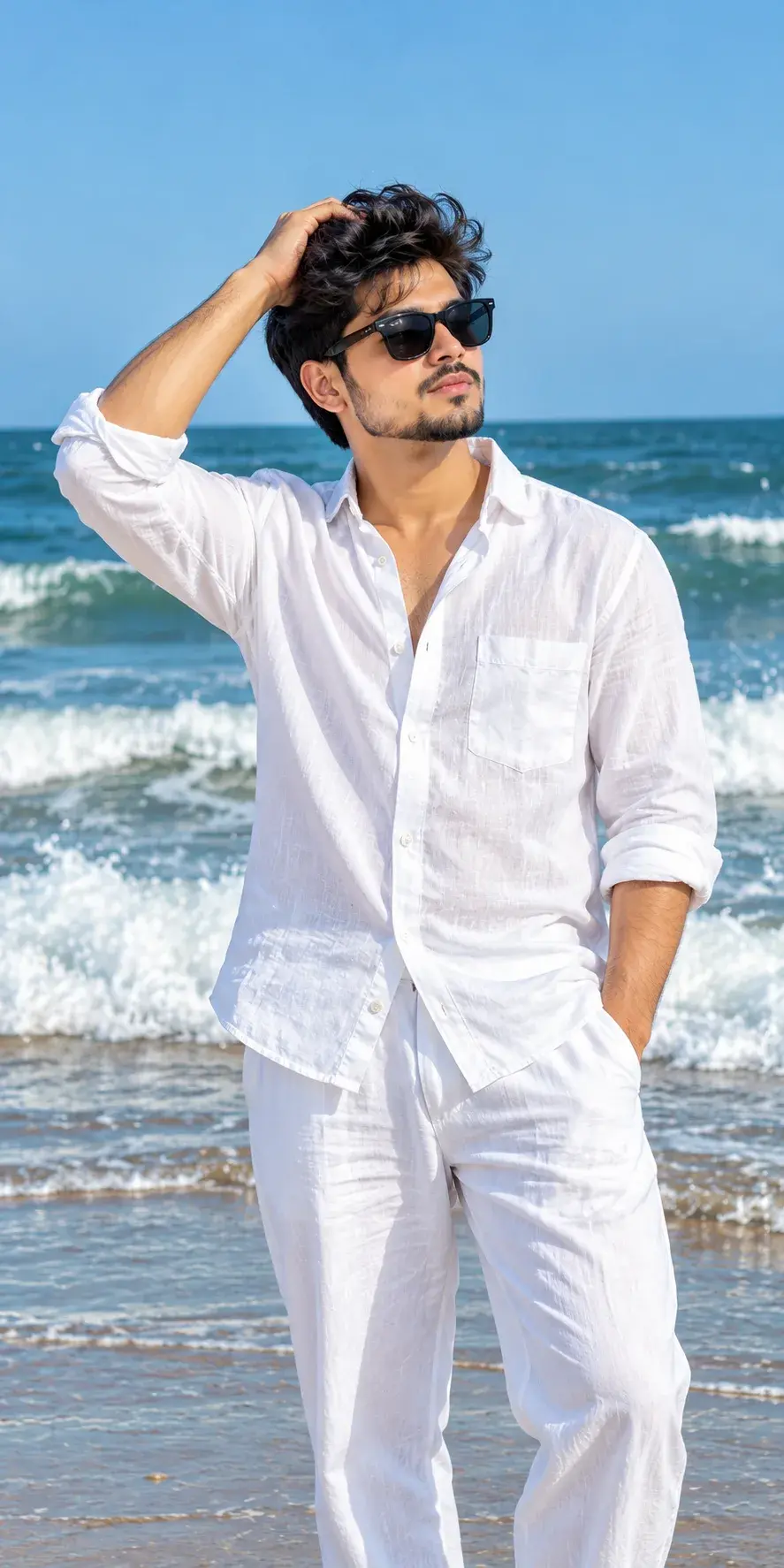 Men’s Beach Outfit Ideas 2026 🌊 | White Linen Shirt & Summer Aesthetic