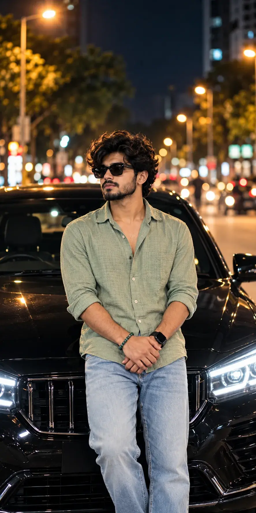 Men’s Night Portrait Photography 🚘 | Dark Cinematic Car Aesthetic