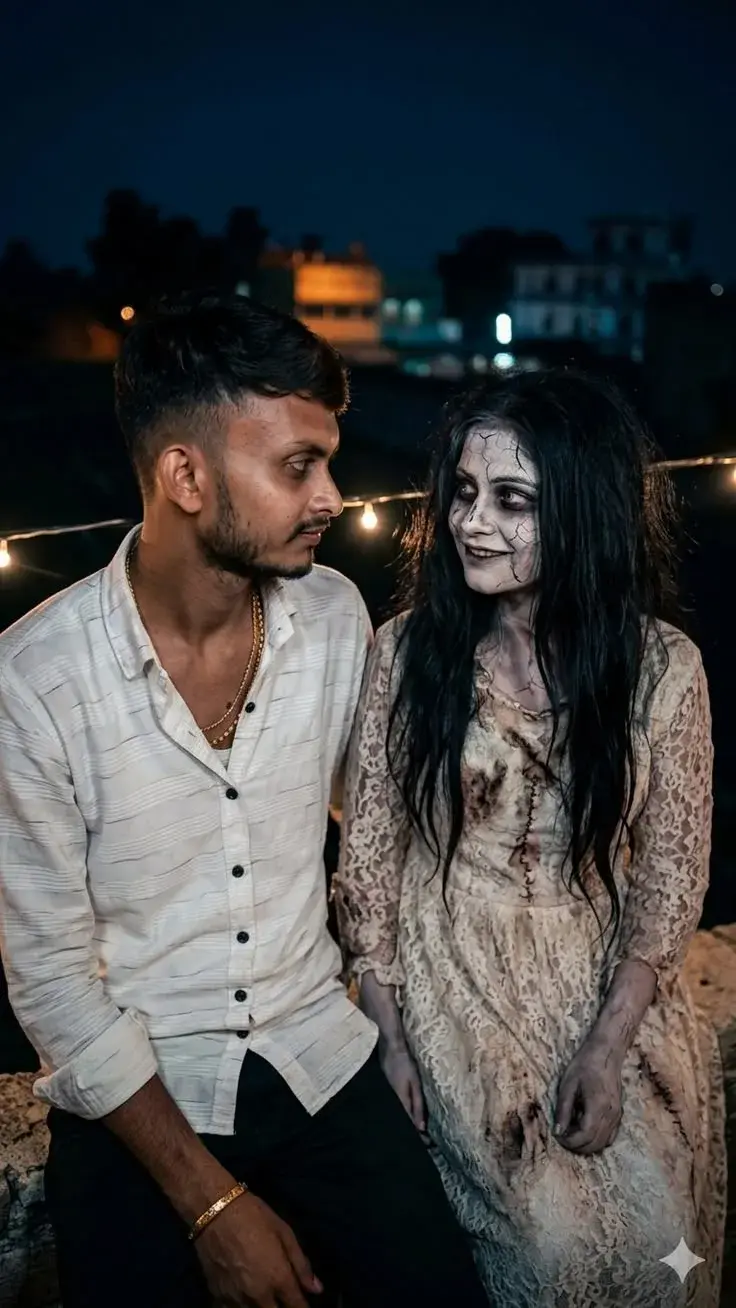 Midnight Encounter With A Beautiful Ghost 👻 | Cinematic Horror Portrait