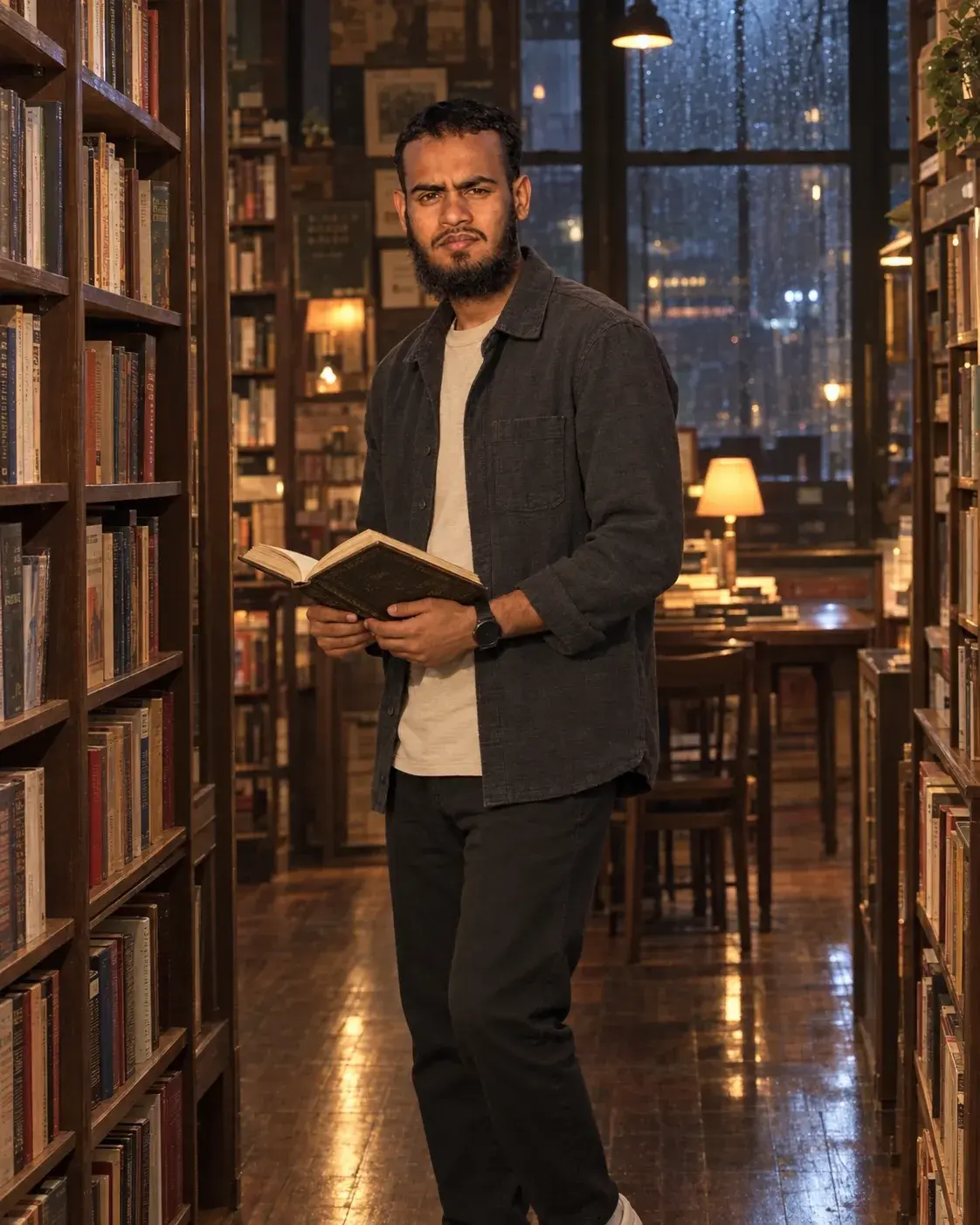 📚 Midnight Pages — Neon Bookstore Vibes 🌙📖