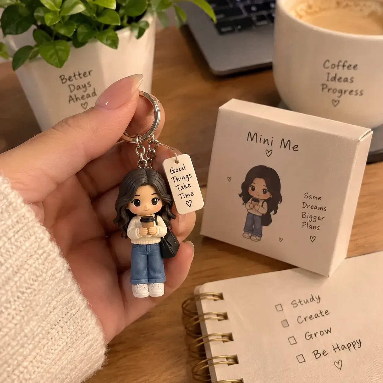 Mini Me — Cute Custom Character Keychain