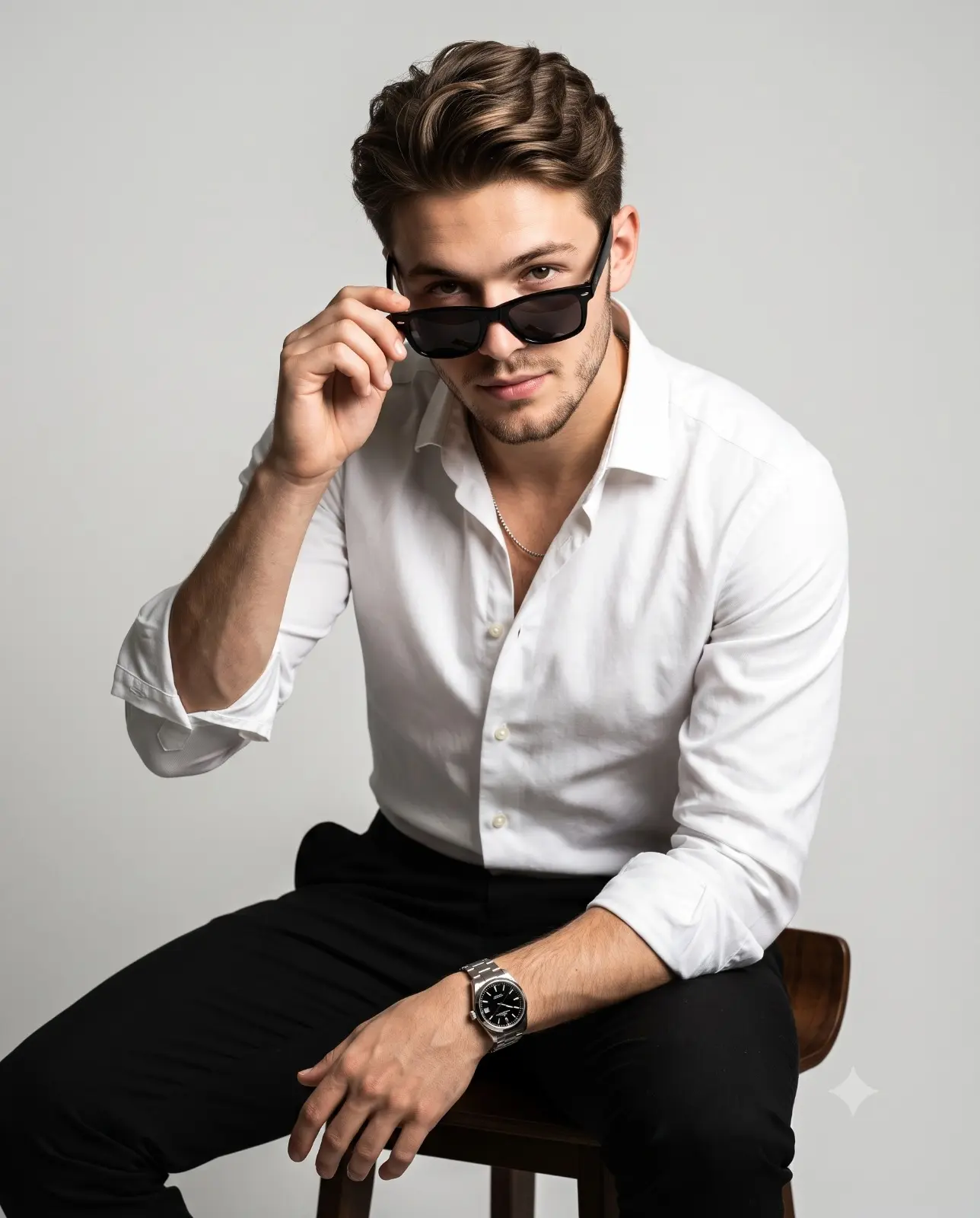 Modern Men's Casual Fashion Studio Shoot