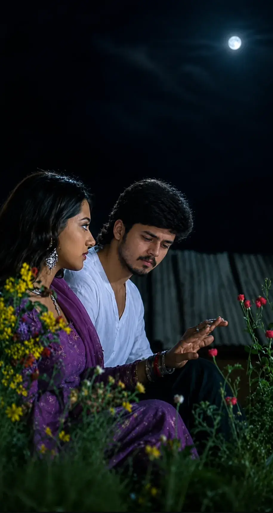 Moonlit Garden Conversation