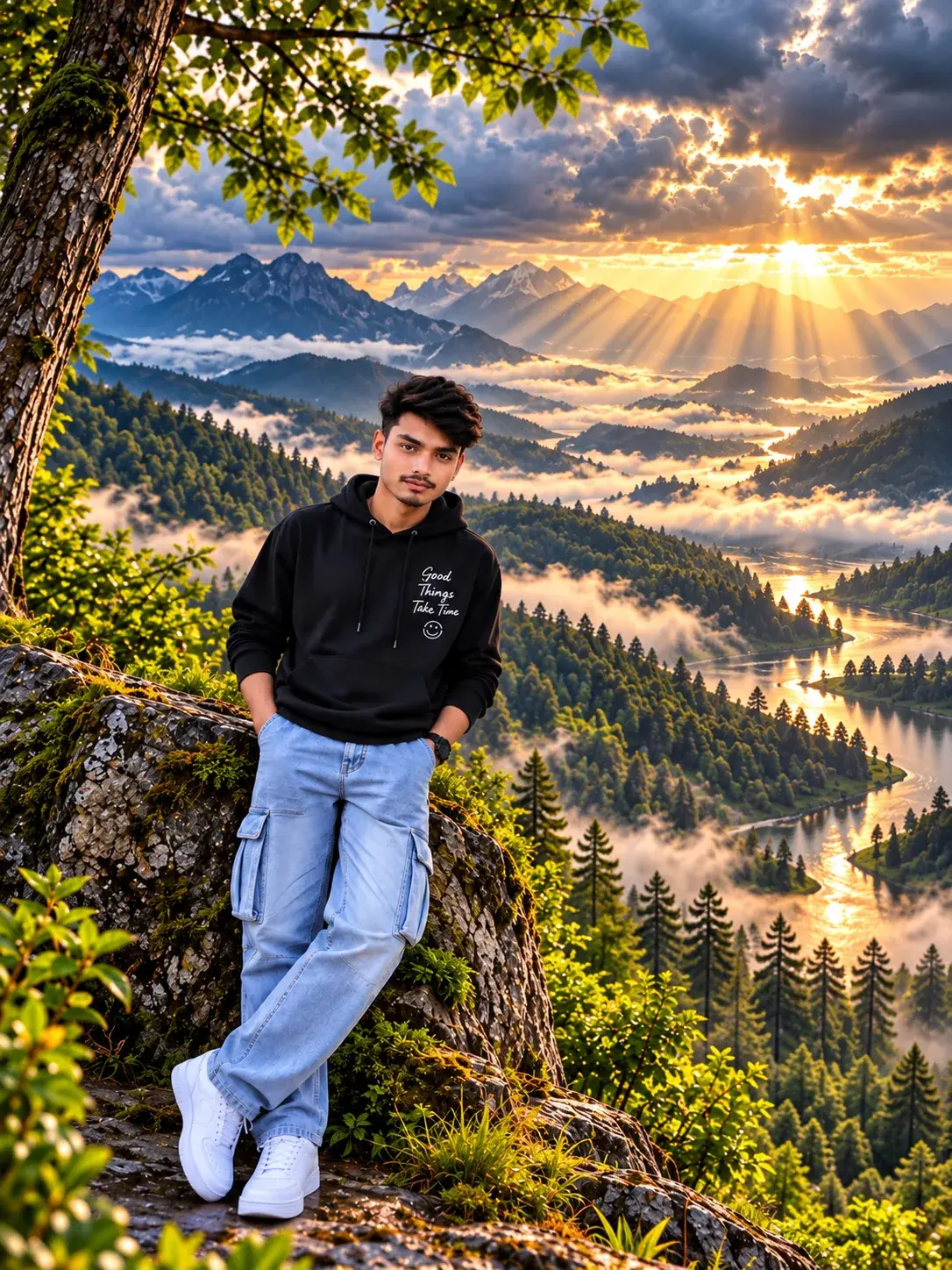 Mountain Beautiful Morning With Golden Sunrise 🥰|