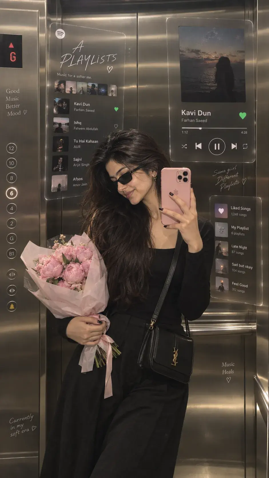 Music Lover Girls Mirror Selfie Prompt