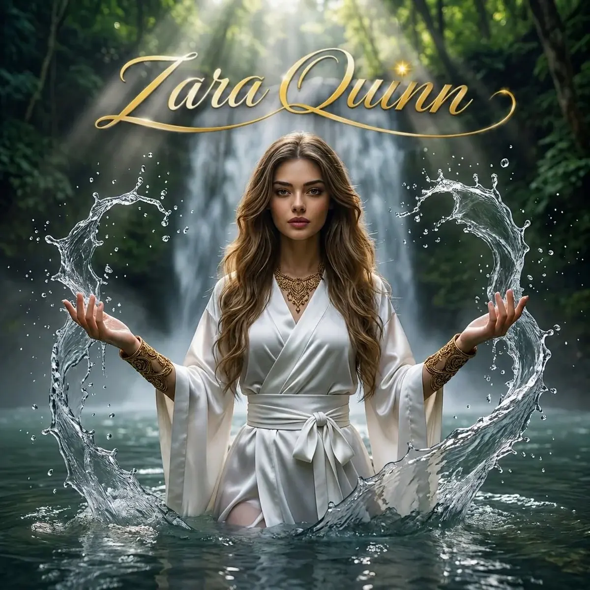 Mystical Waterfall River Portrait