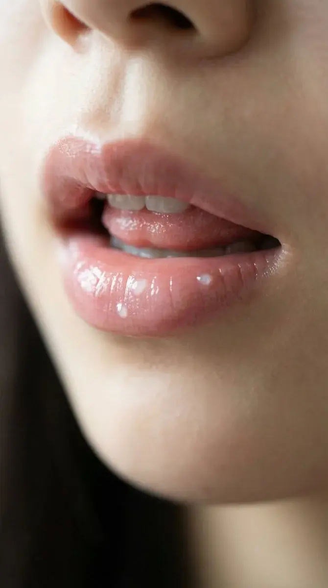 Natural Lips Extreme Close-Up