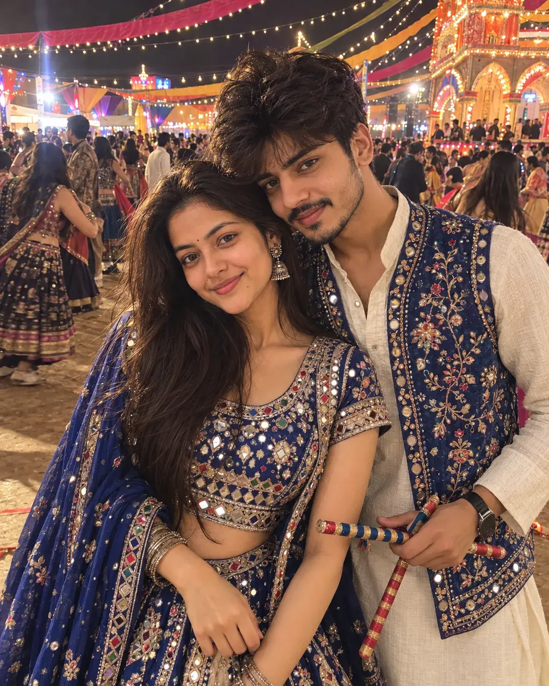 Navratri Garba Night Couple Prompt 💫🥰