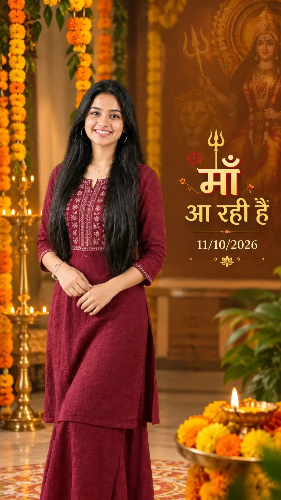 माँ आ रही है — Navratri Special Prompt