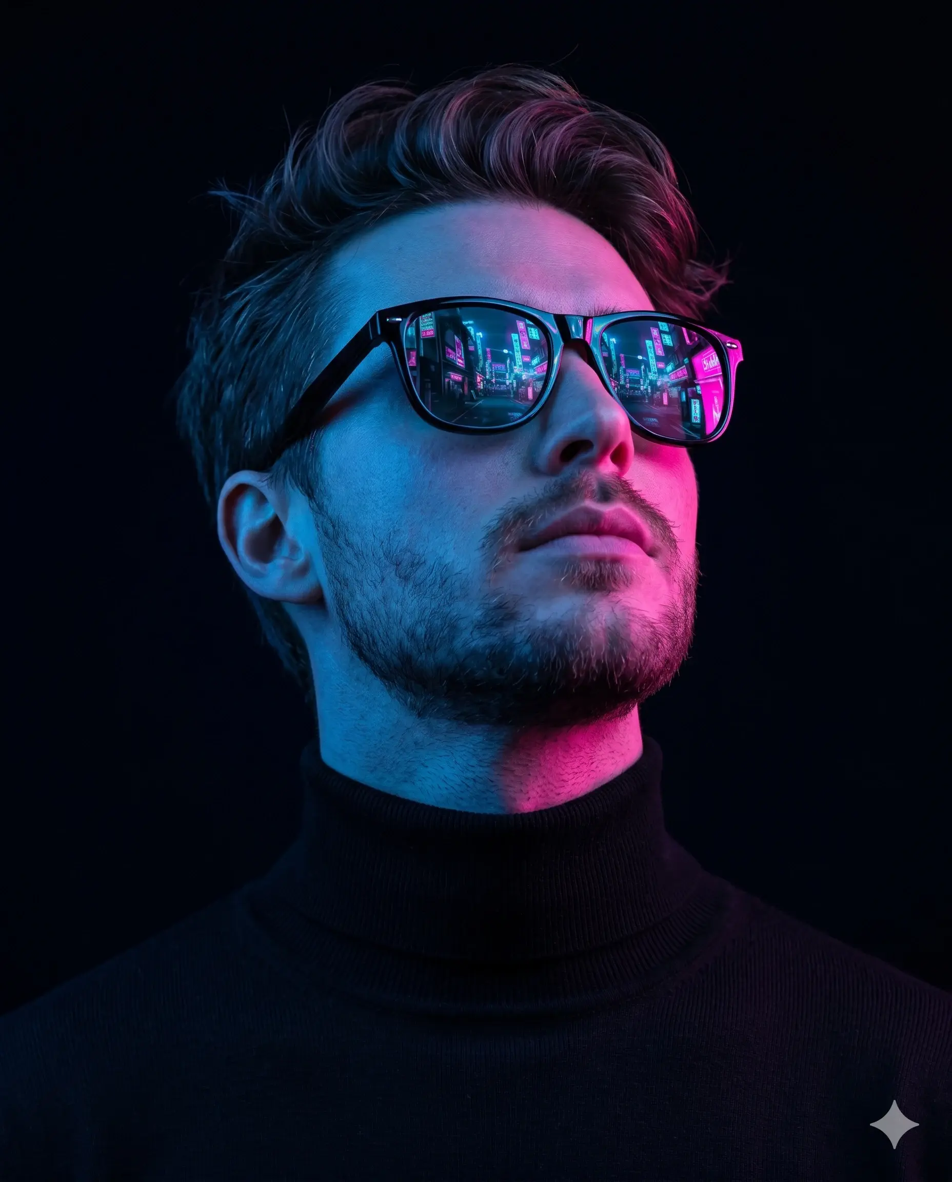 Neon City Reflections
