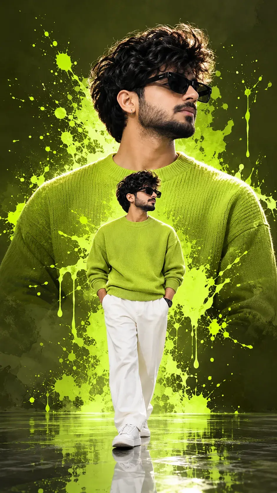 Neon Lime Splash | Cinematic Green Aura