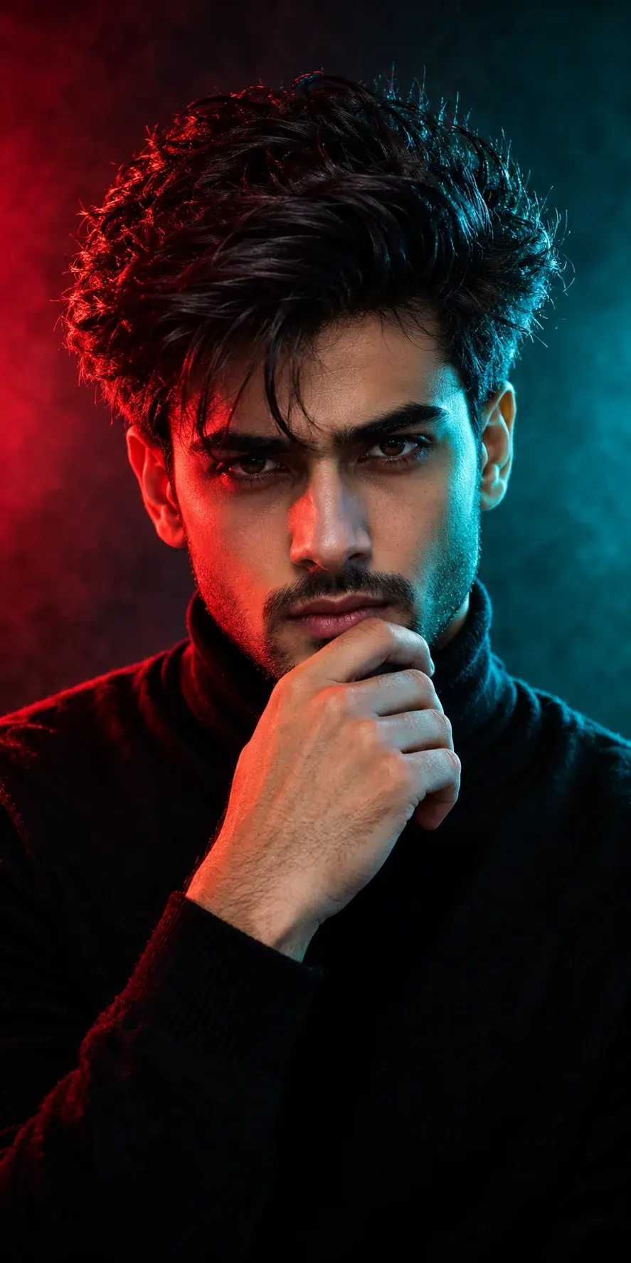 Neon Red & Cyan Portrait Photography | Cyberpunk Aesthetic 🔥