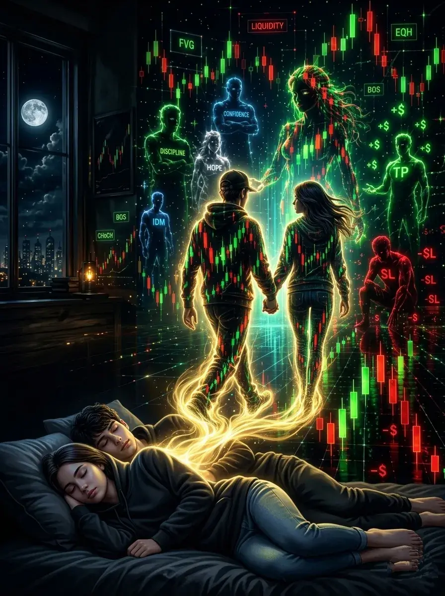 Neon Trading Couple