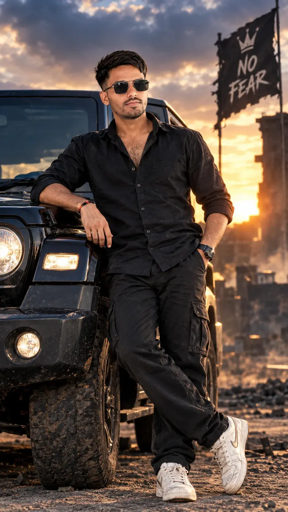 🔥 No Fear 😎 Killer Attitude Boy | Cinematic Black Look 🖤👑