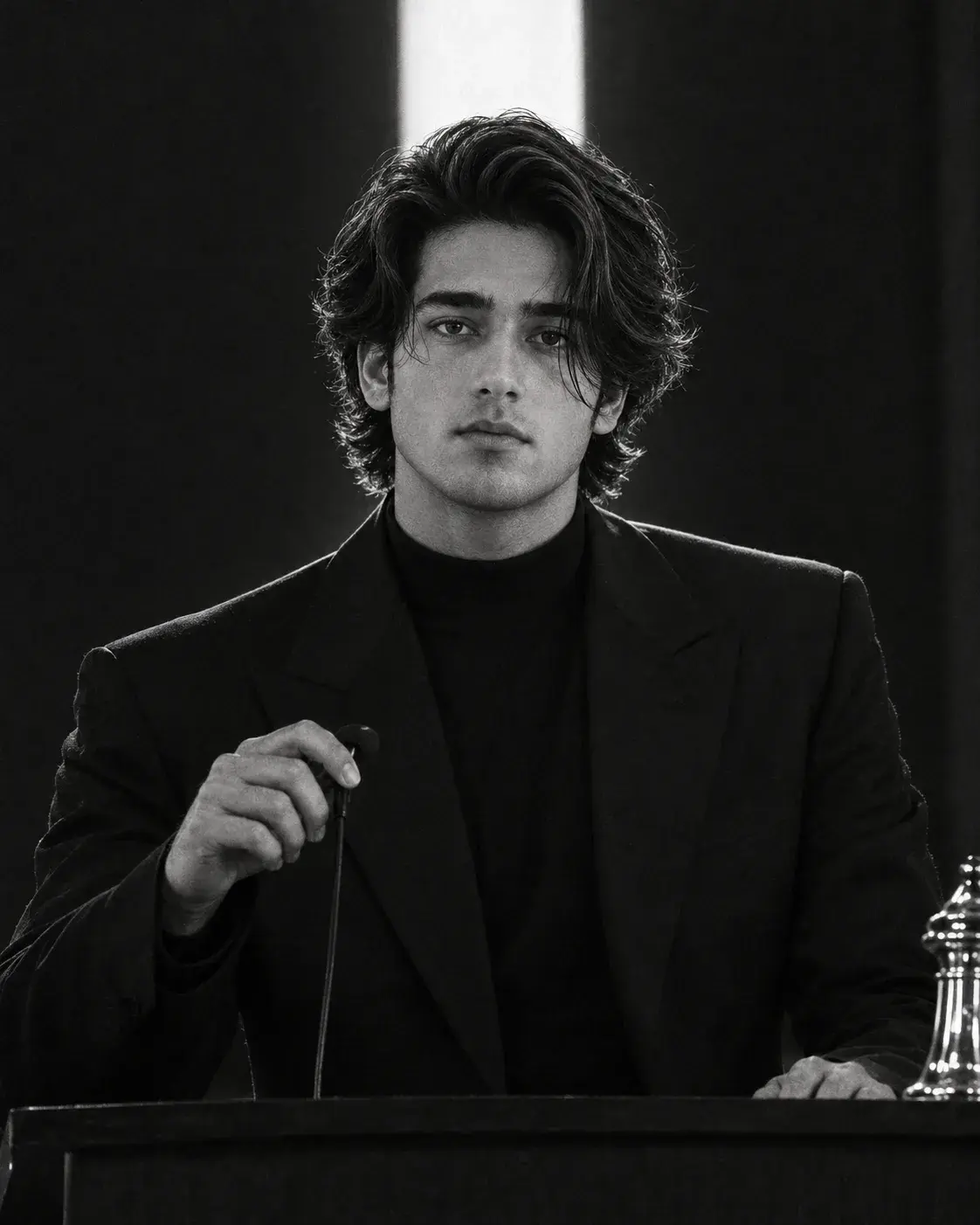 Noir Portrait At The Podium